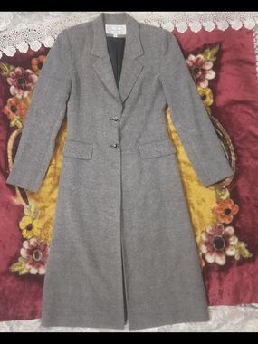 Vintage San Louis Paris Tailored Herringbone Trench Coat